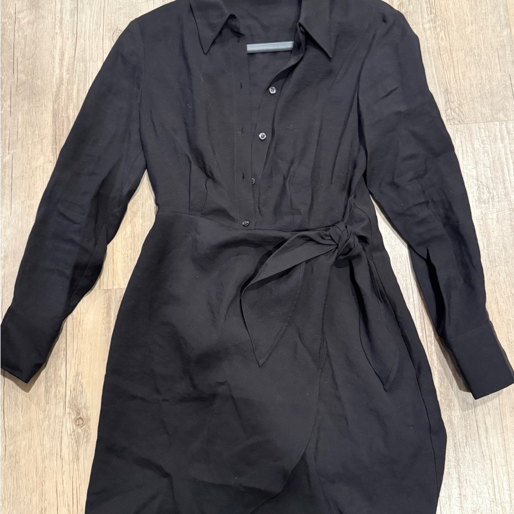 Black Long Sleeve Mini Dress
